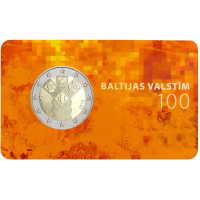 Läti 2 eurot BU 2018 - Balti riikide 100 aastat iseseisvust  