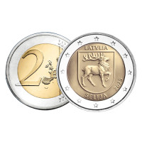 Läti 2 eurot UNC 2025 - Sēlija