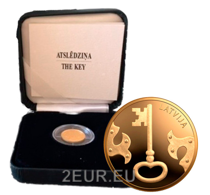 Latvia 5 euro gold proof 2021 - The Key