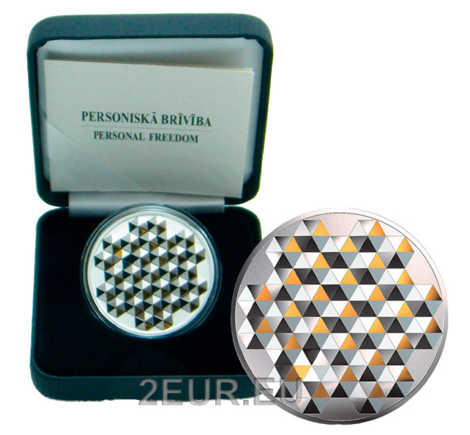 Latvia 5 euro silver proof 2020 - Personal Freedom