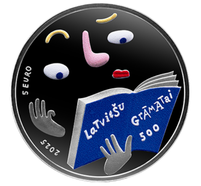 Latvia 5 euro silver proof 2025 - Latvian book – 500