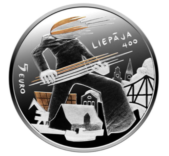 Latvia 5 euro silver proof 2025 - Sun and Wind