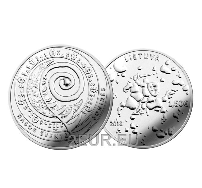 Lithuania 1.5 euro UNC 2018 - Rasos Svente