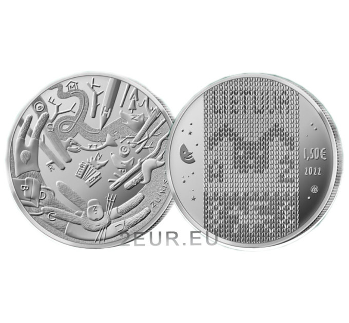 Lithuania 1.5 euro UNC 2022 - Zuikis Puikis
