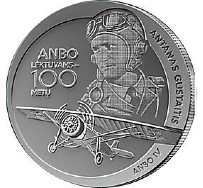 Lithuania 1.5 euro UNC 2025 - ANBO aircraft - 100 years