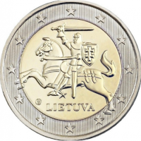 Leedu 2 eurot UNC 2024 – Leedu Vabariigi relvad Vytis