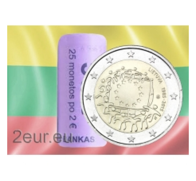 Lithuania 2 euro UNC roll 2015 - 30 years of the EU Flag