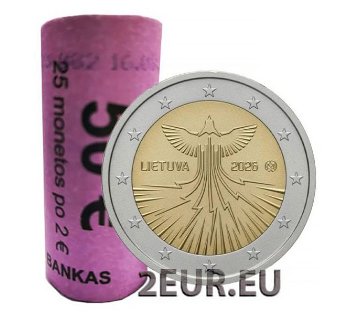 Lithuania 2 euro UNC roll 2026 - Energy independence of Lithuania