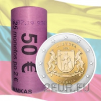 Leedu 2 eurot UNC rulli 2021 – Dzūkija