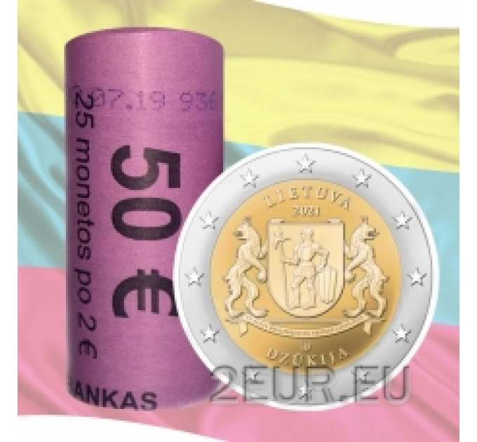 Lithuania 2 euro UNC roll 2021 - Dzūkija