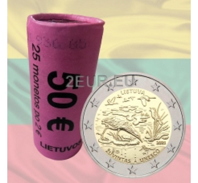 Lithuania 2 euro UNC roll 2021 - Žuvintas Biosqhere