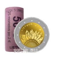 Leedu 2 eurot UNC rulli 2023 – Koos Ukrainaga