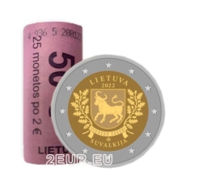Lithuania 2 euro UNC roll 2022 - Suvalkija