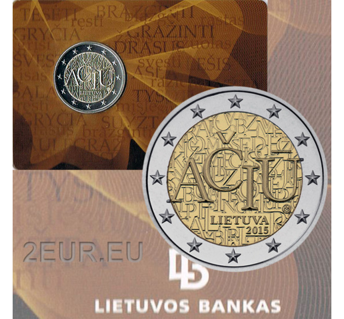 Lithuania 2 euro BU 2015 - Lithuanian Language