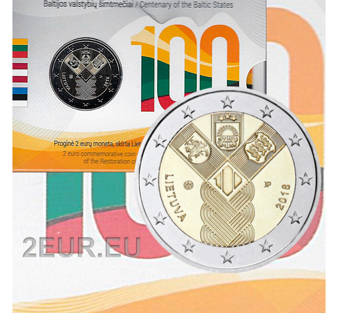 Lithuania 2 euro BU 2018 - 100 Years of Independence of the Baltic States