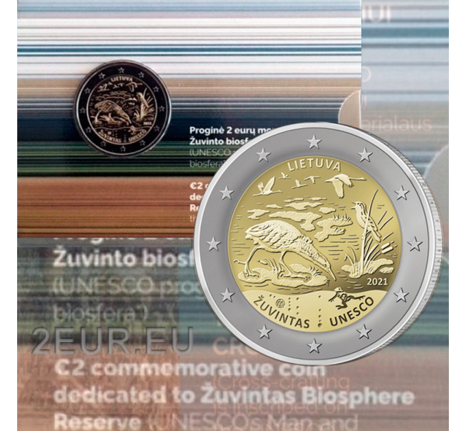 Lithuania 2 euro BU 2021 - Žuvintas Biosphere Reserve