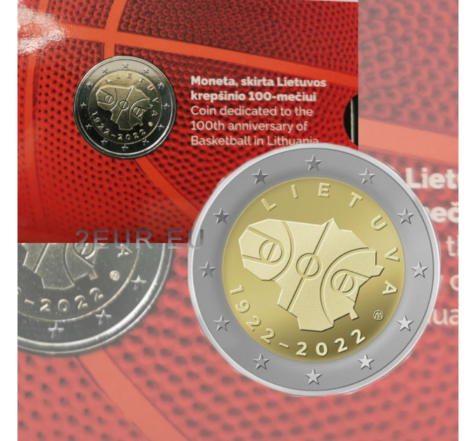 Lithuania 2 euro BU 2022 - 100 years of Basketball in Lithuania