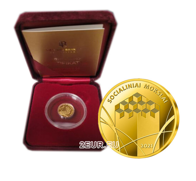 Lithuania 5€ gold proof 2021 - Social sciences