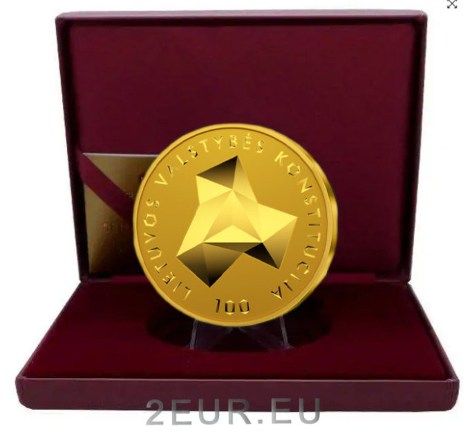 Lithuania 50 euro gold proof 2022 - Centenary of the Constitution of the State of Lithuania