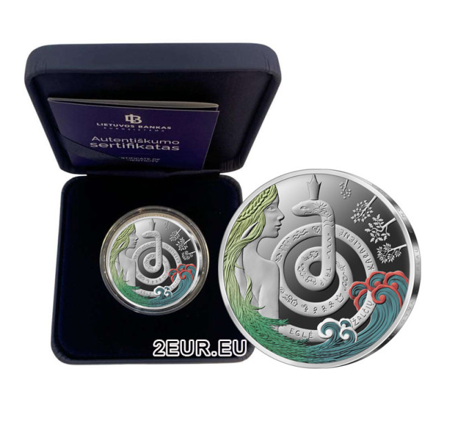 Lithuania 5 euro silver proof 2021 - Eglė - Queen of Serpents