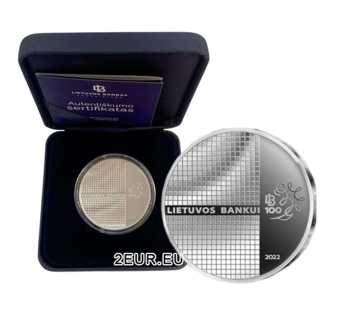 Lithuania 20 euro silver proof  2022 - 100th anniversary of the Bank of Lithuania