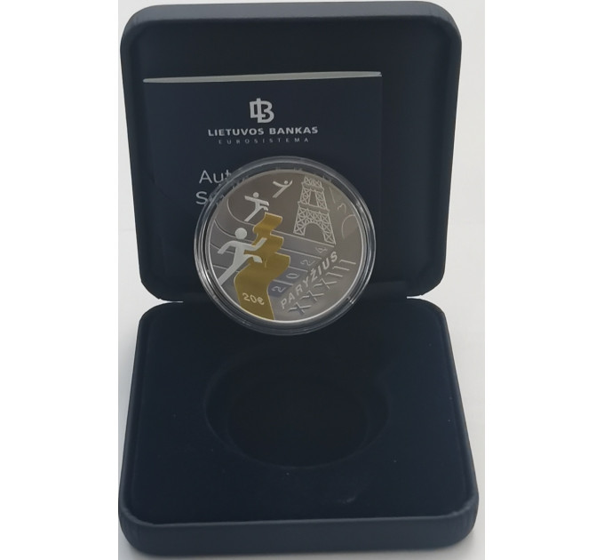 Lithuania 20 euro silver proof 2024 - XXXIII Olympic Games in Paris and the 100th anniversary of the Olympic Movement in Lithuania