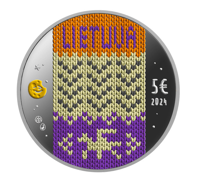 Lithuania 5 euro silver proof 2024 - Twelve brothers