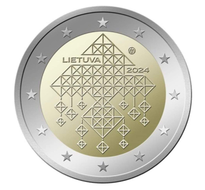 Lithuania 2 euro UNC 2024 - Straw gardens