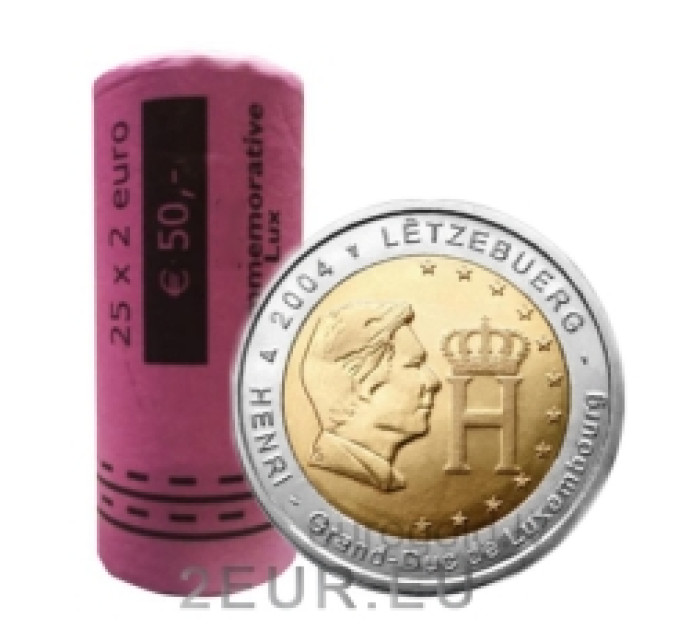 Luxembourg 2 euro UNC roll 2004 - The Grand Duke Henri