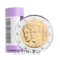 Luksemburg 2 eurot UNC rulli 2009 – Suurhertsoginna Charlotte’i troonile tõusmise 90. aastapäev