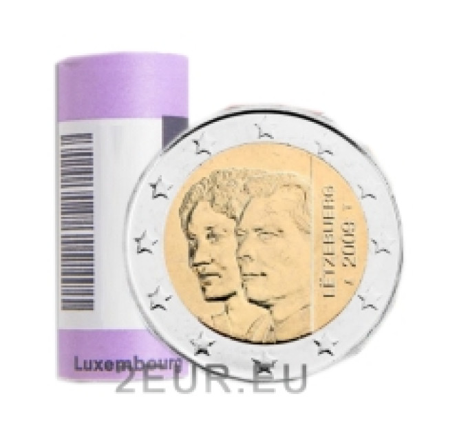 Luxembourg 2 euro UNC roll 2009 - 90th Anniversary of Grand Duchess Charlotte's Accesion to the Throne