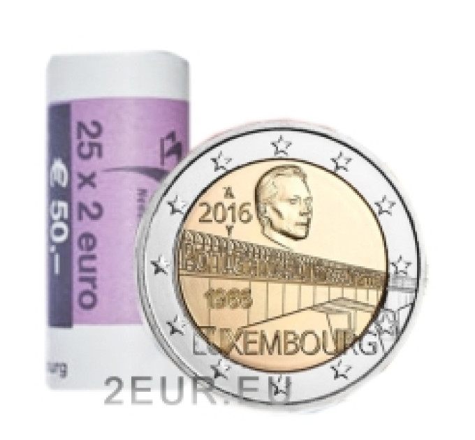 Luxembourg 2 euro UNC roll 2016 - Bridge "Grand Duchess Charlotte"