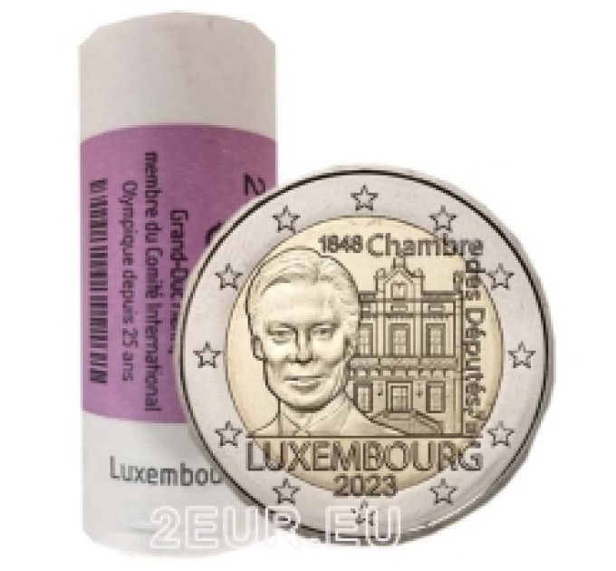 Luxembourg 2 euro UNC roll 2023 - 175th Anniversary of the Chamber of Deputies and the First Constitution