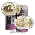 Luxembourg 2 euro UNC roll 2021 - 40th wedding anniversary of Grand Duke Henri and Grand Duchess Maria Teresa