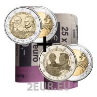 Luksemburg 2 eurot UNC rulli 2021 – Suurhertsog Jeani 100. sünniaastapäev