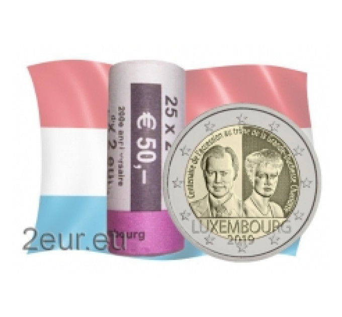 Luxembourg 2 euro UNC roll 2019 - 100th Anniversary of the Arrival on the Throne and Marriage of Grand Duchess Charlotte
