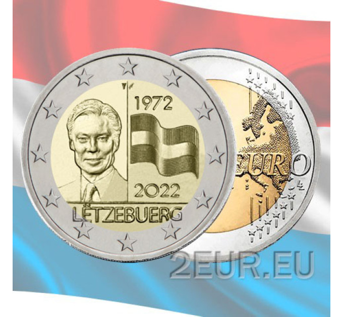 Luxembourg 2 euro UNC 2022 - 50 Years of Luxembourg Flag