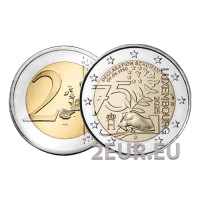 Luksemburg 2 eurot UNC 2025 – Schumani deklaratsiooni 75. aastapäev