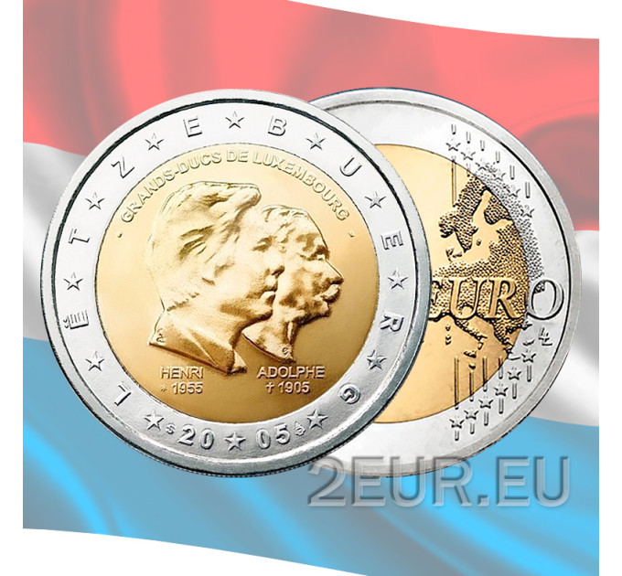 Luxembourg 2 euro UNC 2005 - Henri and Adolphe