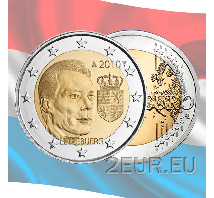 Luxembourg 2 euro UNC 2010 - Coat of Arms of The Grand Duke Henri