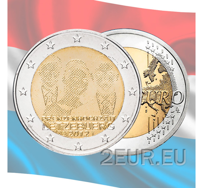 Luxembourg 2 euro UNC 2012 - Royal Wedding Guillaume and Stephanie