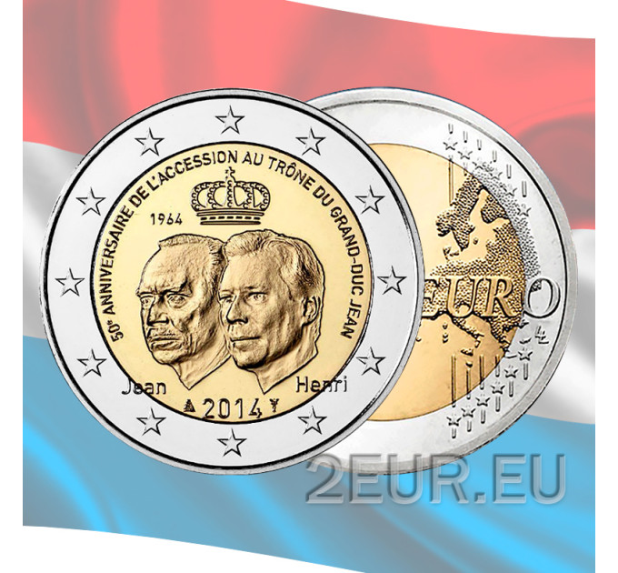 Luxembourg 2 euro UNC 2014 - 50th Anniversary of the Accession to the Throne of the Grand-Duke Jean