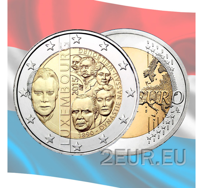 Luxembourg 2 euro UNC 2015 - 125th Anniversary of the House of Nassau-Weilburg