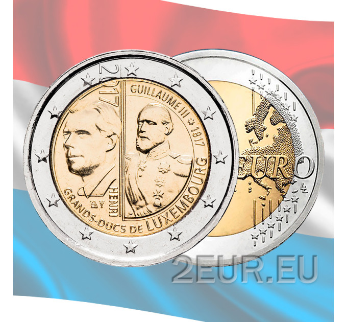 Luxembourg 2 euro UNC 2017 - 200 Years Since the Birth of Grand Duke William III