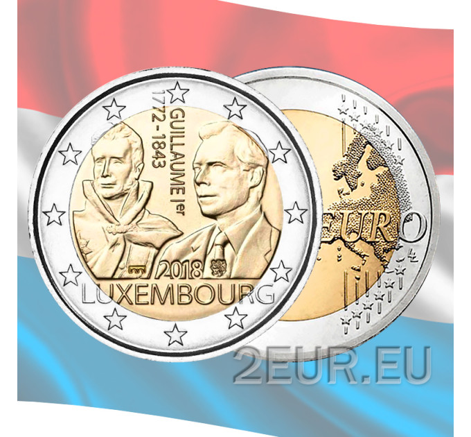 Luxembourg 2 euro UNC 2018 - 175th Anniversary of the Death of the Grand Duke Guillaume I