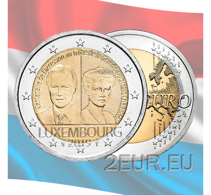 Luxembourg 2 euro UNC 2019 - 100th Anniversary of Grand Duchess Charlotte's Accession to the Throne