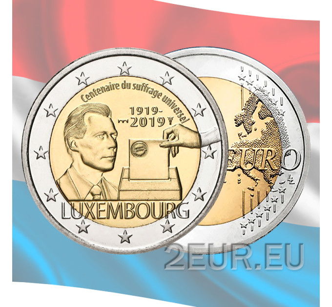 Luxembourg 2 euro UNC 2019 - Centenary of the Universal Voting Righ