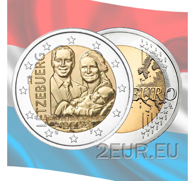 Luxembourg 2 euro UNC 2020 -  Birth of Prince Charles relief