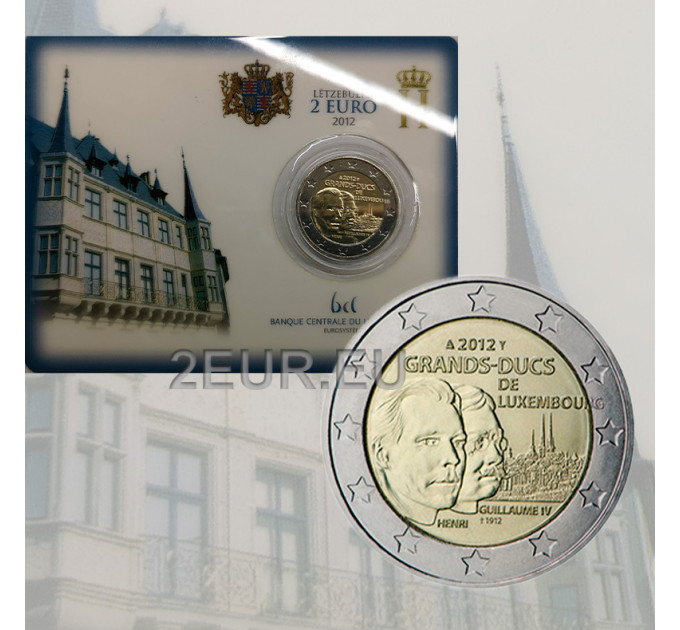Luxembourg 2 euro BU 2012 - 100th Anniversary of the Death of Grand Duke Guillaume IV