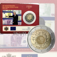 Luksemburg 2 eurot BU 2012 – 10 aastat euro sularaha